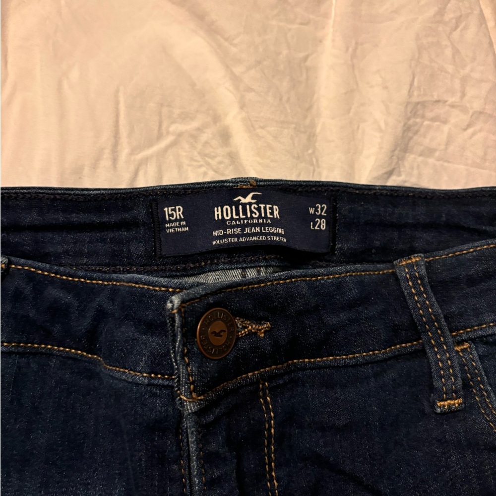 Hollister Dark Blue Ripped Skinny Jeans - Picture 2 of 2